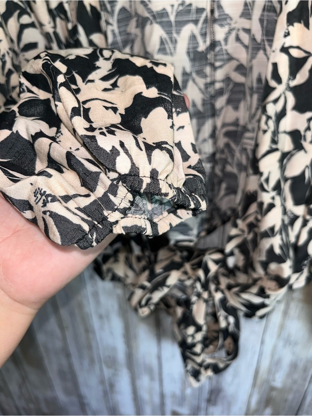 NWT Lane Bryant Maya Floral Wrap Top Black White Plus Size 20 - Picture 4 of 5